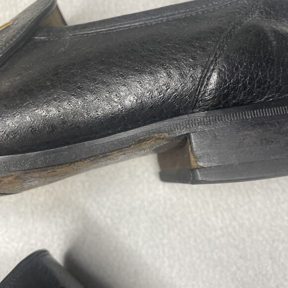 Authentic ZILLI Handmade Italian Black Leather Loafers 44 1/2 Slip On main image 10